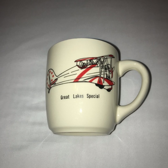 Vintage 1950’s Set of Four Classic Airplane Aviation Coffee Mugs Made in the USA - Picture 6 of 8